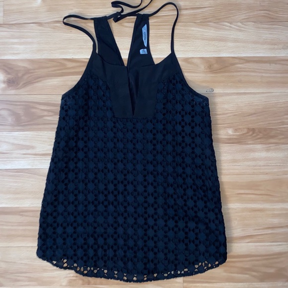 Athleta Tops - Athleta Eyelet Dunes Black Halter Top